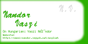 nandor vaszi business card